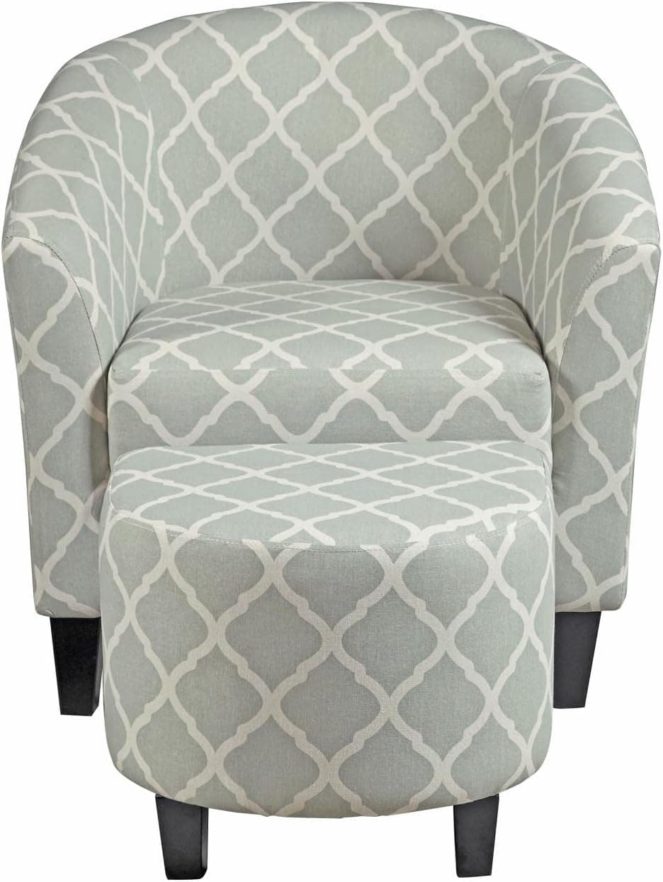 Pulaski Upholstered Barrel Accent Chairs, 29.13" L x 27.95" W x 30.31" H, Grey
