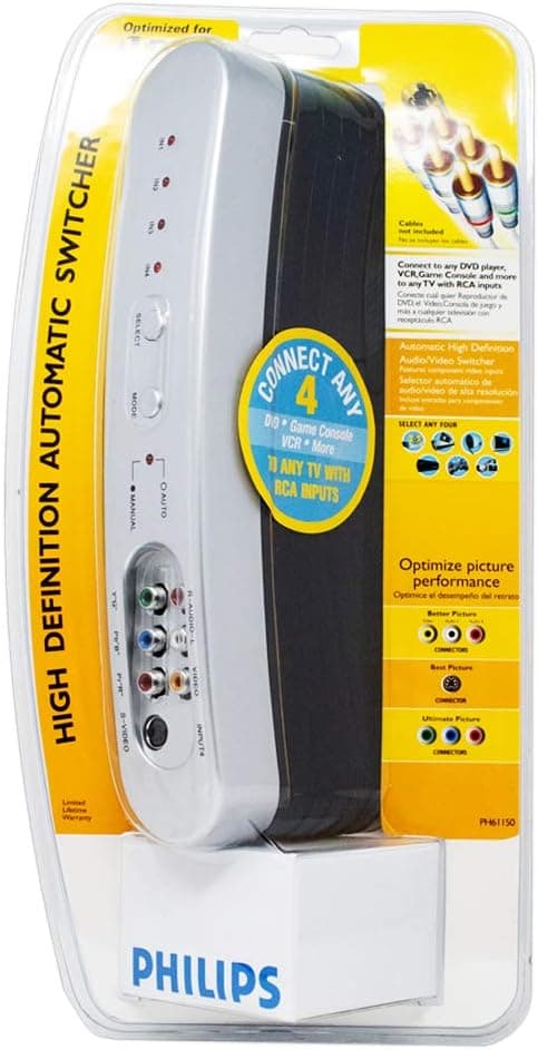 Philips USA 4-Way AV Switcher With S-Video And Component (Discontinued by Manufacturer)
