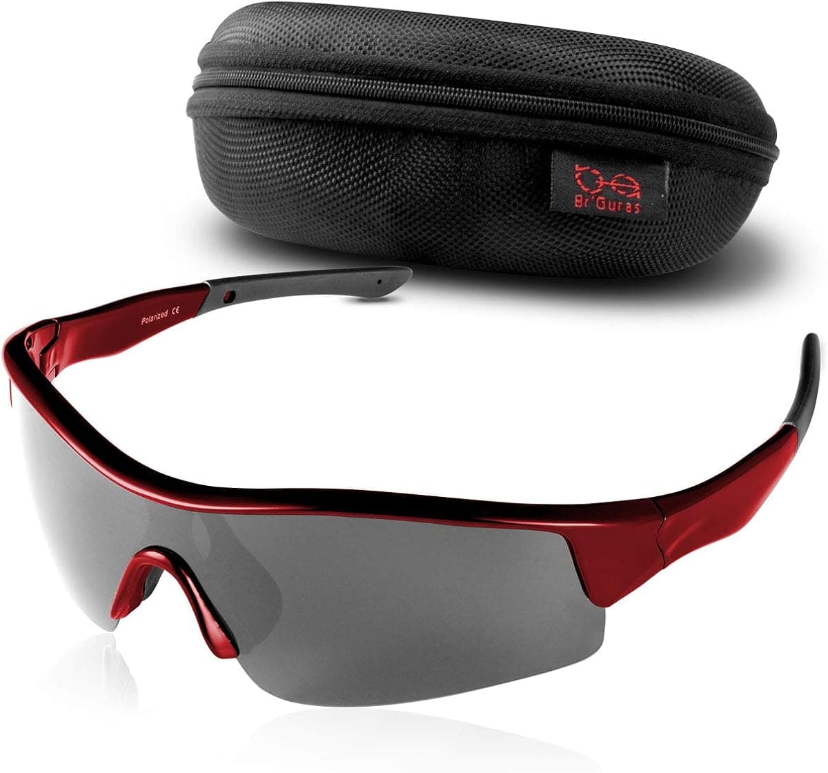 Br’Guras Polarized Sports Sunglasses UV Protection Cycling Safety Glasses for Men Women Running Driving Fishing Golfing