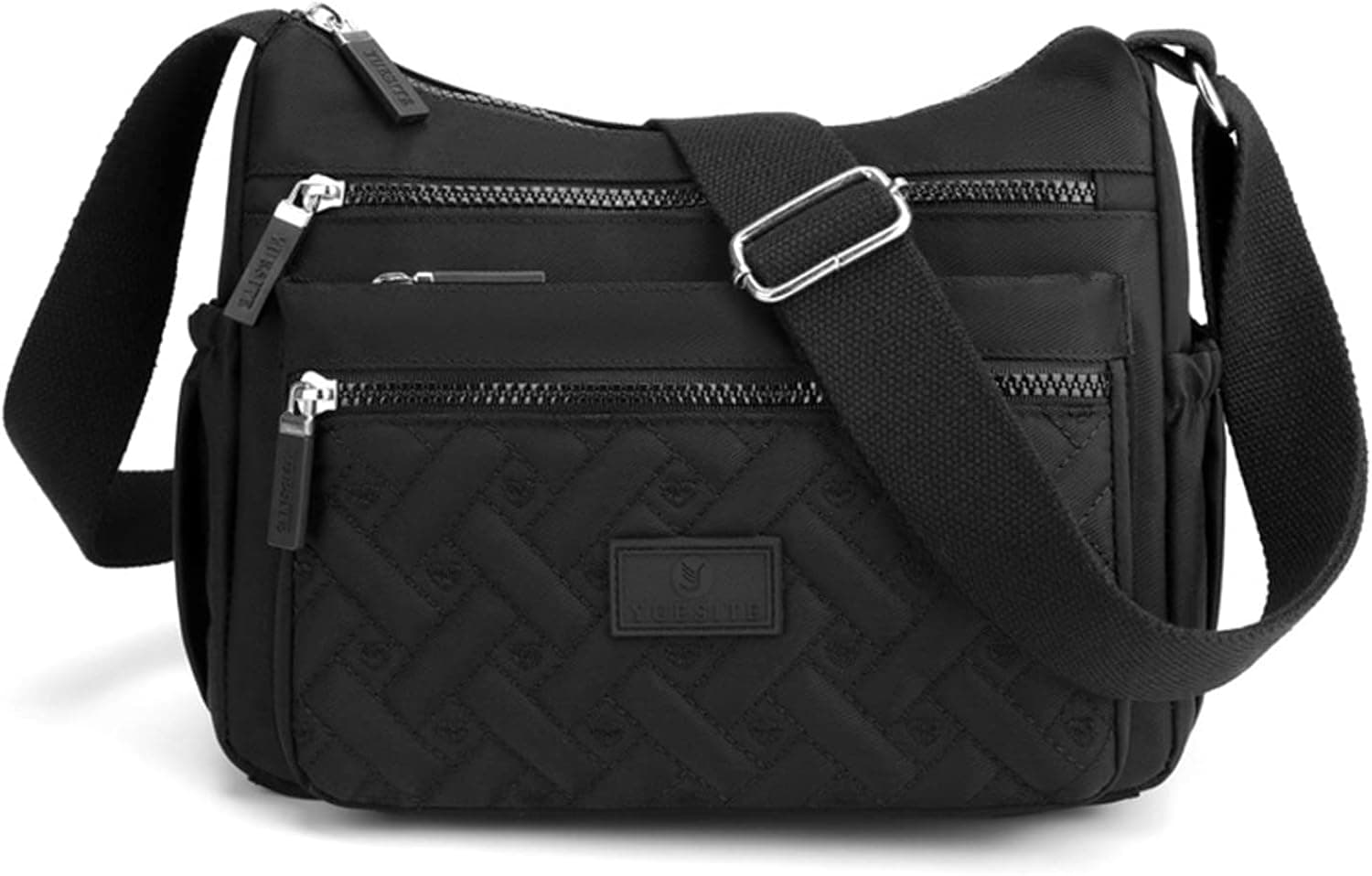 Rkrouco Women Crossbody Bag Multi-Pocket Nylon Waterproof Lightweight Casual Shoulder Handbag Purse Bookbag