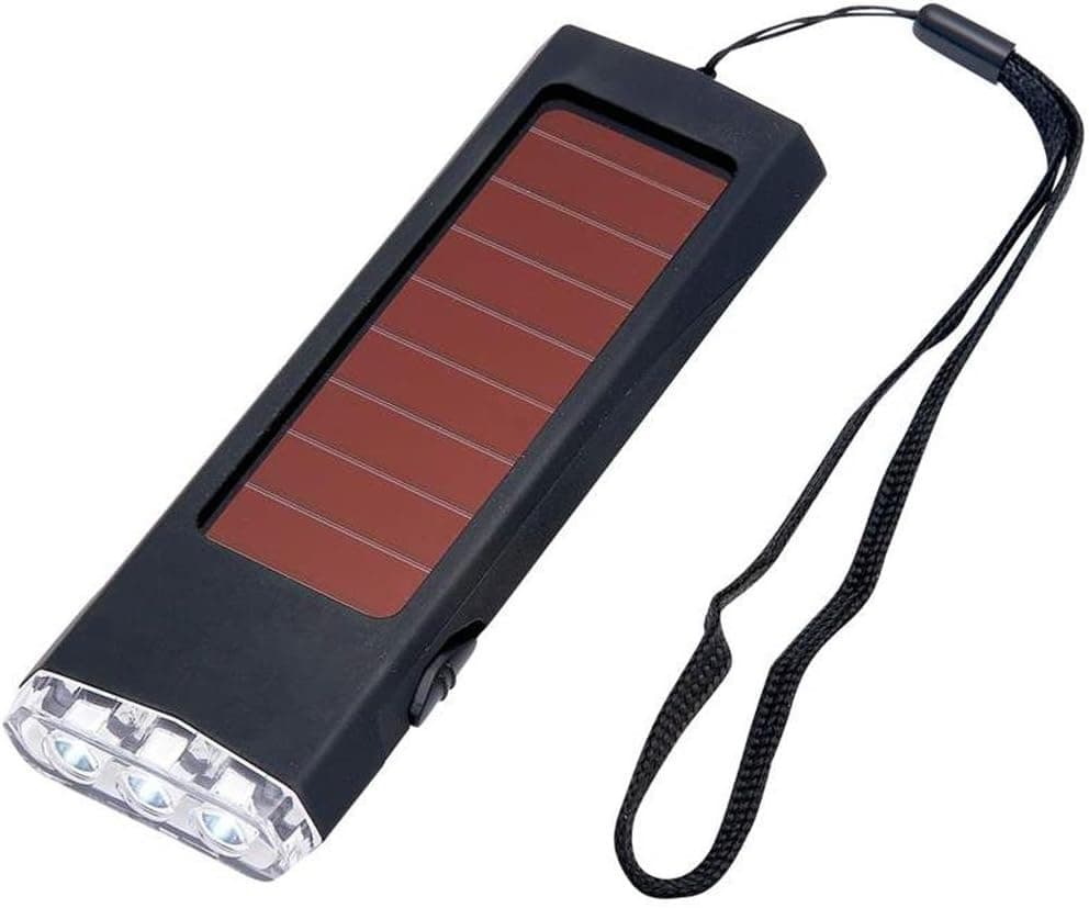 New Mitaki-Japan 3 Led Solar Flashlight Wrist Strap 5-1/8 X 1-3/4 X 1/2 Inch Gift Boxed