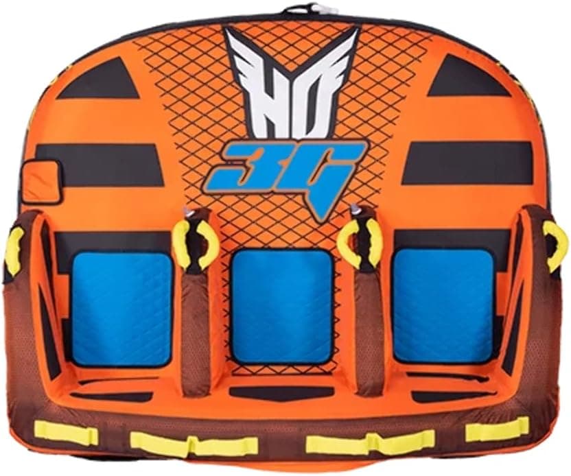 HO Sports HG 3-Person Multi-Directional Ride-On Chariot and Couch Style Towable Tube with Attachments