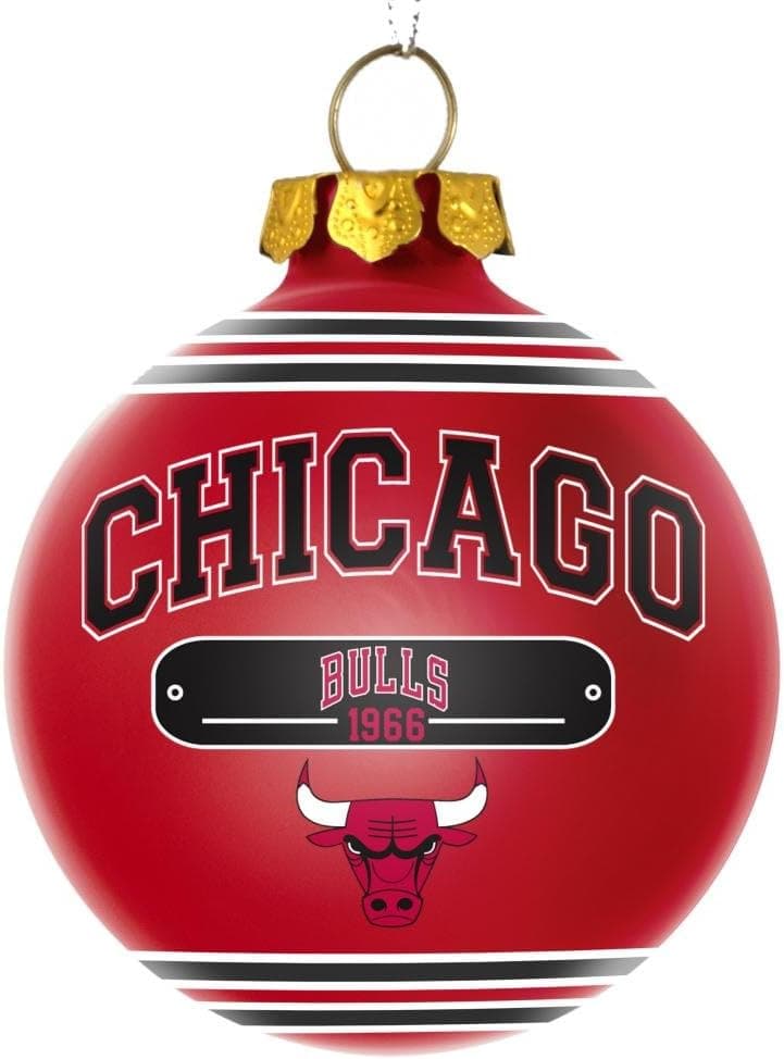 Chicago Bulls Official NBA 2014 Year Plaque Ball Ornament by Forever Collectibles