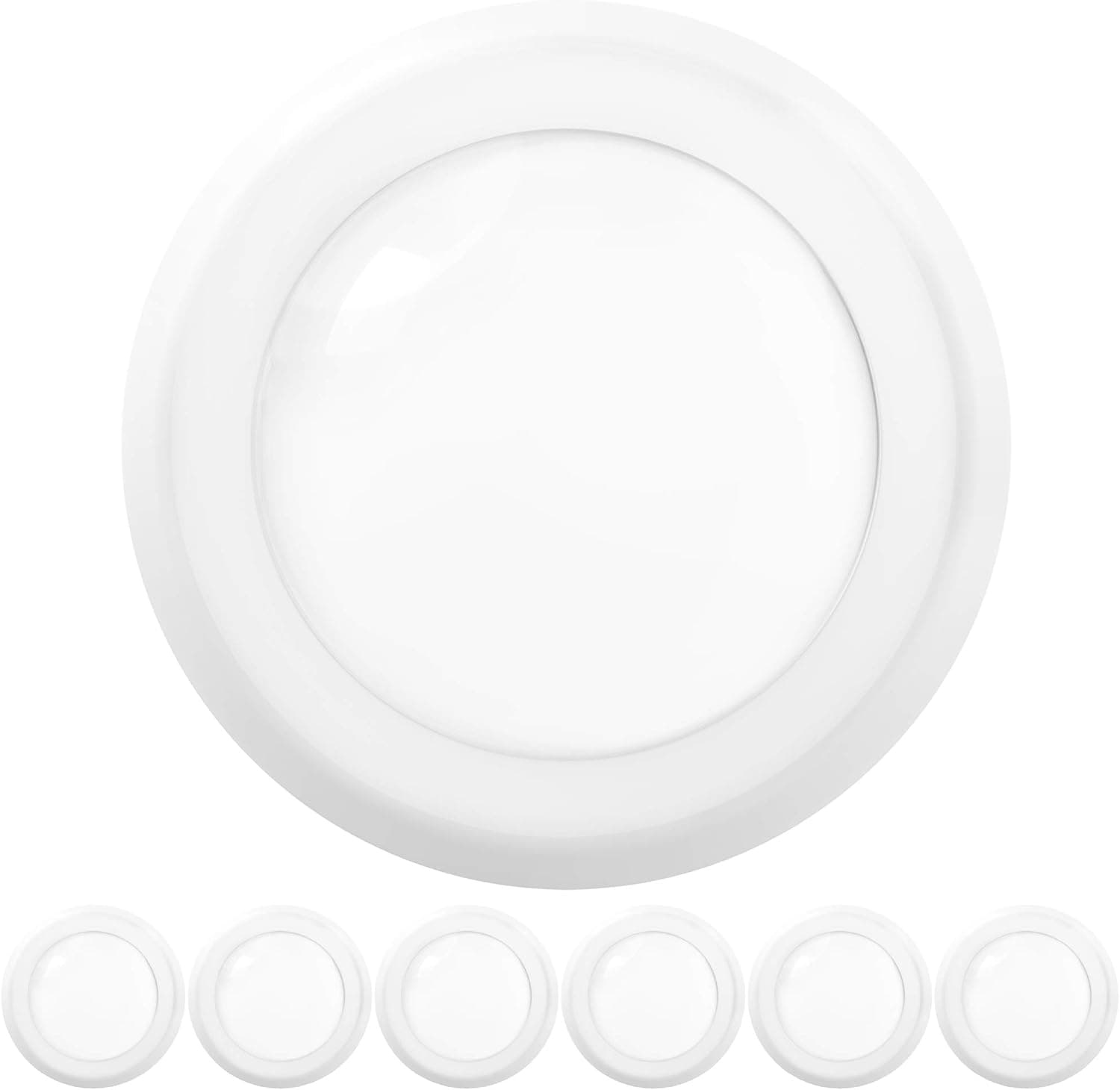 Sunco 5/6” LED Disk Lights Flush Mount Ceiling Light Fixture Recessed 3000K Warm White, 100W Equivalent 15W, 1050LM, Dimmable Low Profile Surface Mount ETL & Energy Star Listed 6 Pack