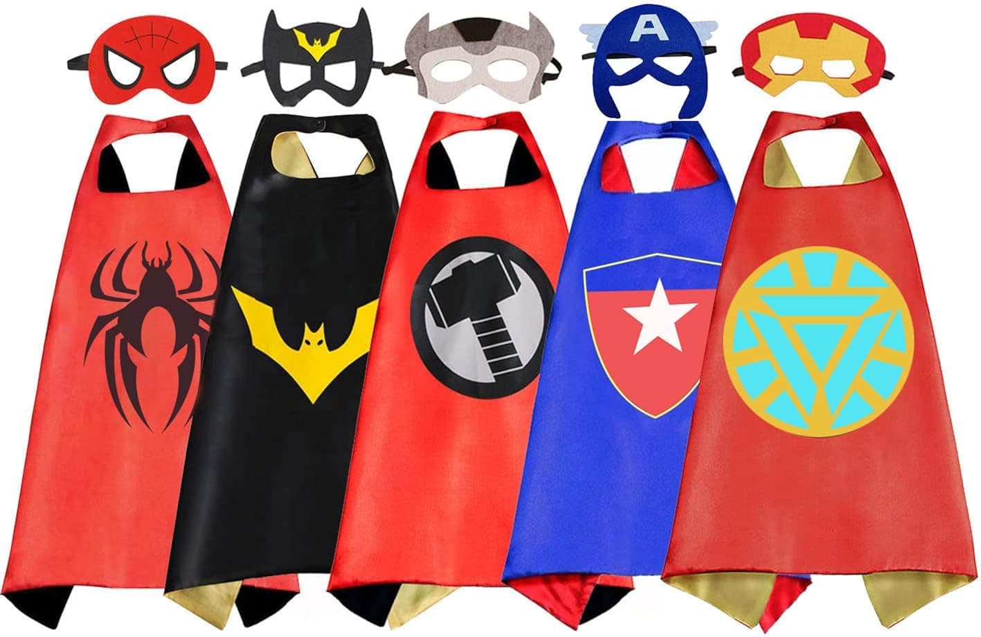 RioRand Kids Superhero Capes Set Toys for 3-10 Year Old Boys Girls Party Supplies Christmas Halloween Gifts