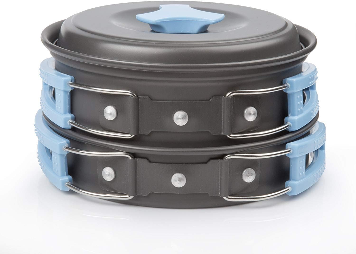 SkyWalkSurvival Camping Cookware Mess-Collapsible Pot,Pan Ultralight Weight Aluminum,Hiking,Backpacking Gear-Natural Disasters & Emergency Cooking