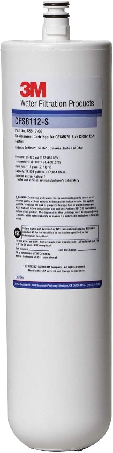Cuno CFS8112-S Water Filter Cartridge with Scale, White