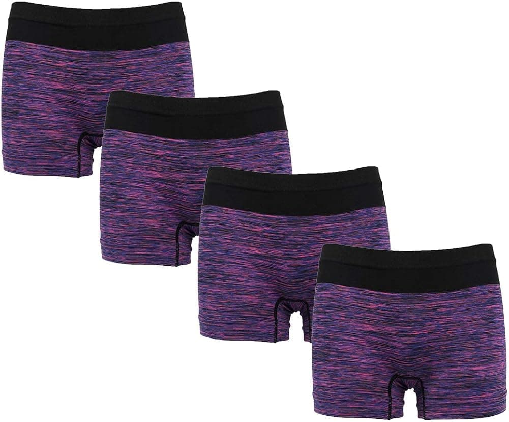 Jzy Qzn Women's Seamless Boyshort Panties Copper Infused Underwear Nylon Stretch Boxer Briefs