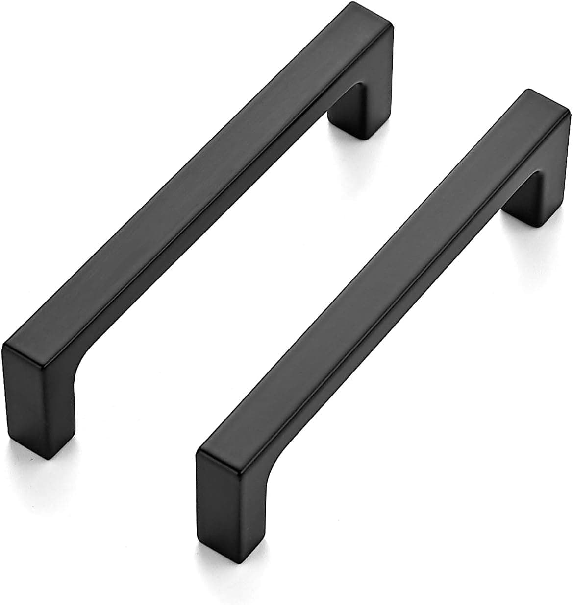 Ravinte 45 Pack Solid 3-3/4 Inch Kitchen Square Cabinet Handles Matte Black Cabinet Pulls Drawer Pulls Kitchen Cabinet Hardware Flat Black Kitchen Handles