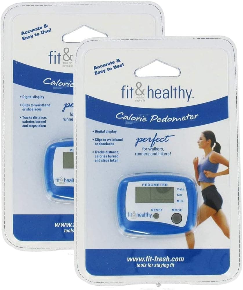 Fit & Fresh Fit & Healthy Calorie Counter Pedometer - Pack of 2