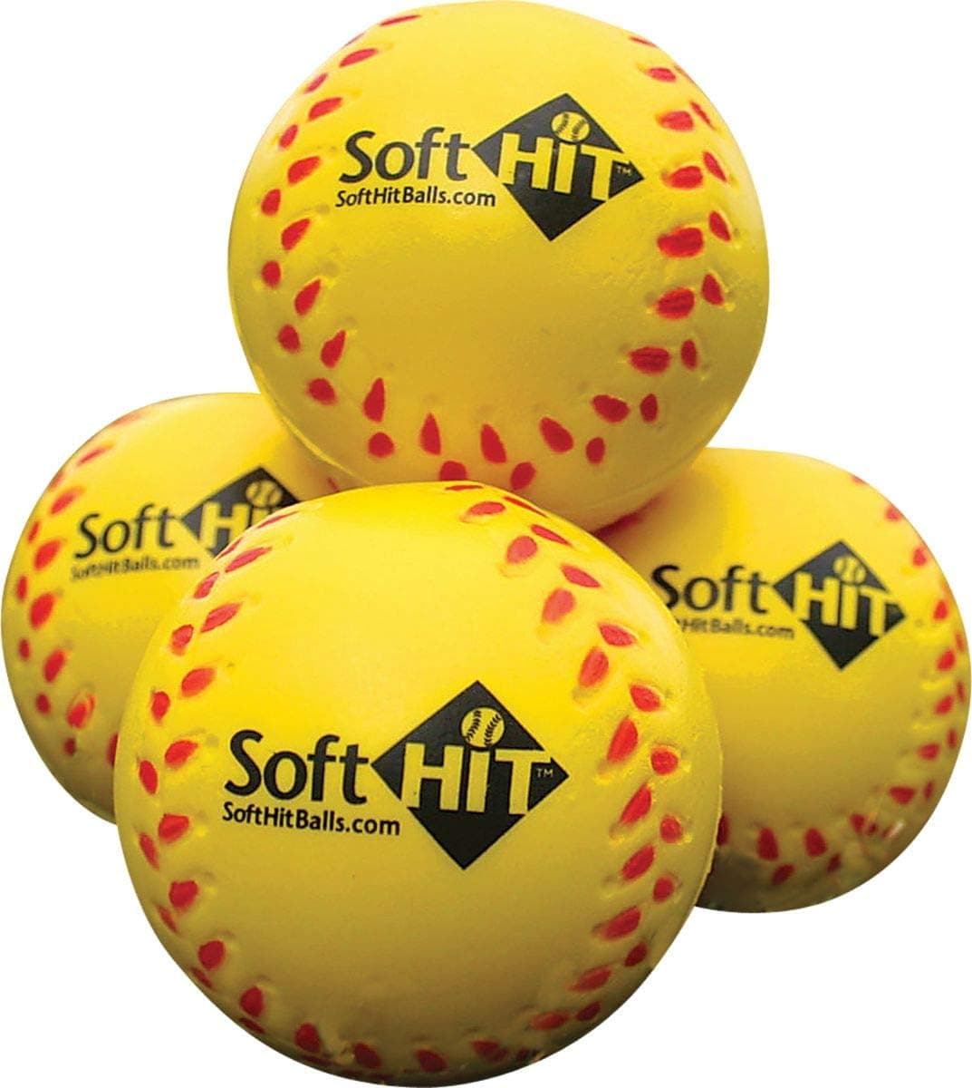 Soft Hit Seamed Foam Practice Baseballs (Dozen)