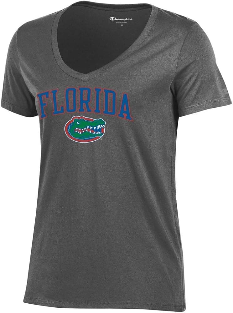 Elite Fan Shop NCAA Women's V Neck Tshirt Dark Heather