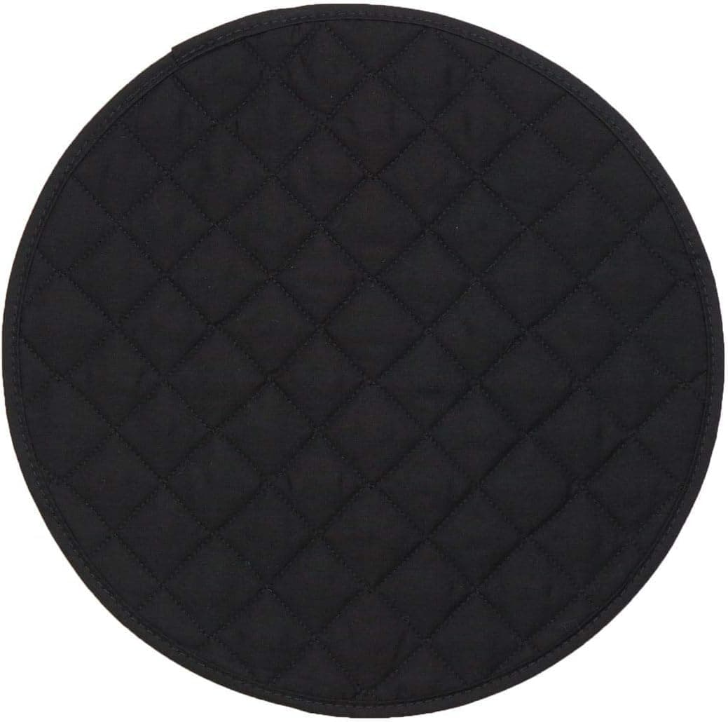 Sweet Pea Linens Solid Black Quilted Charger-Center Round Placemat
