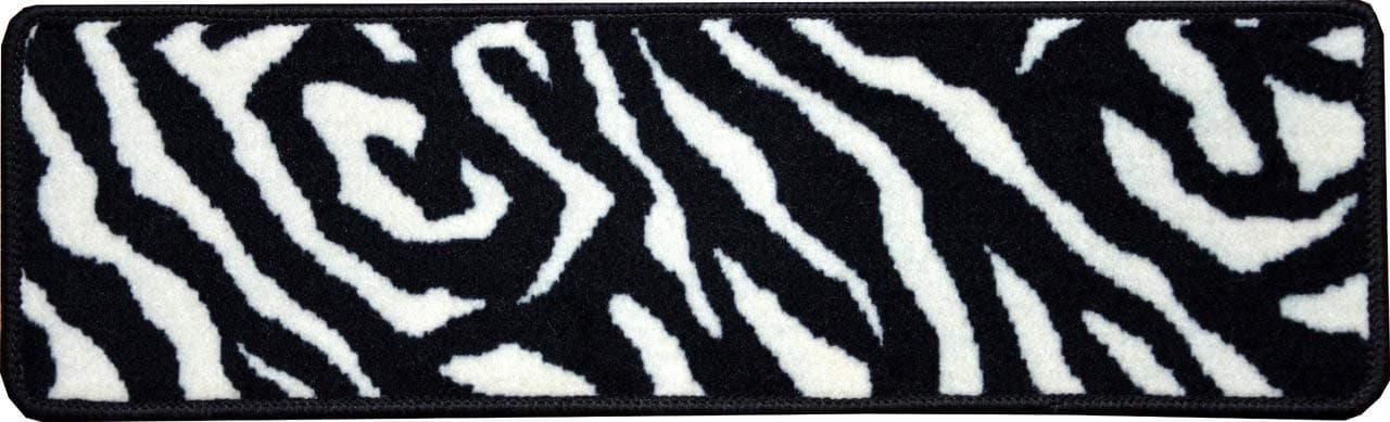 Premium Carpet Stair Treads - Zebra 30" x 9"