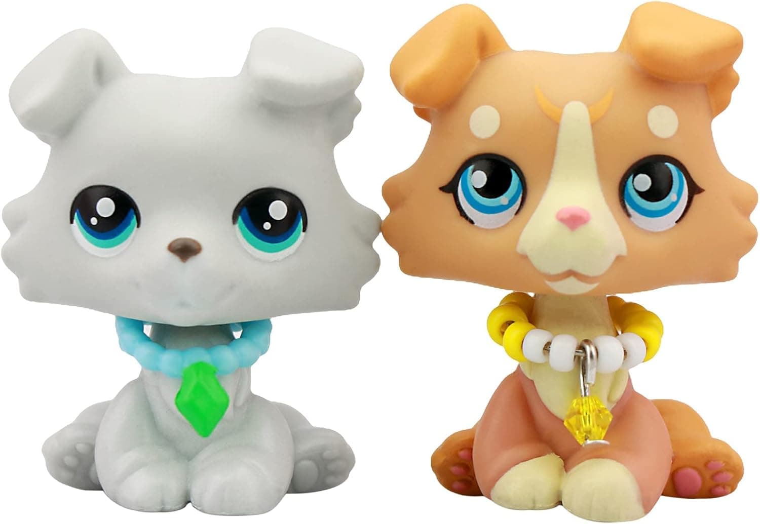 lpsloverqa Custom LPS Baby Collie Sitting Puppy Set Toy Figure Collectable Pack with Accessories Lot Boys Girls Kids Gift Set (Baby Collie Set)