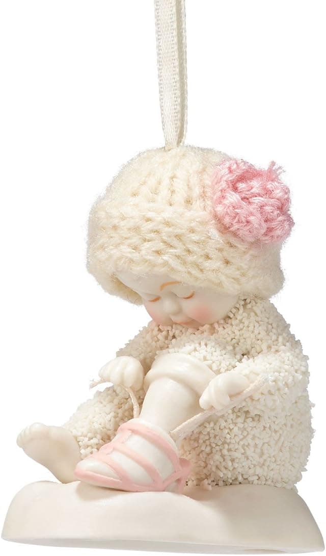 Department 56 Snowbabies Put on Dancing Shoes Hanging Ornament, 2.5 inch