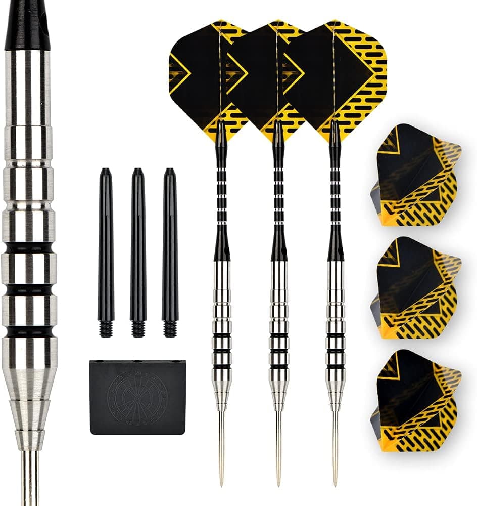 LinkVisions 90% Tungsten Professional Steel Tip Darts Set Point Protector 22g/24g