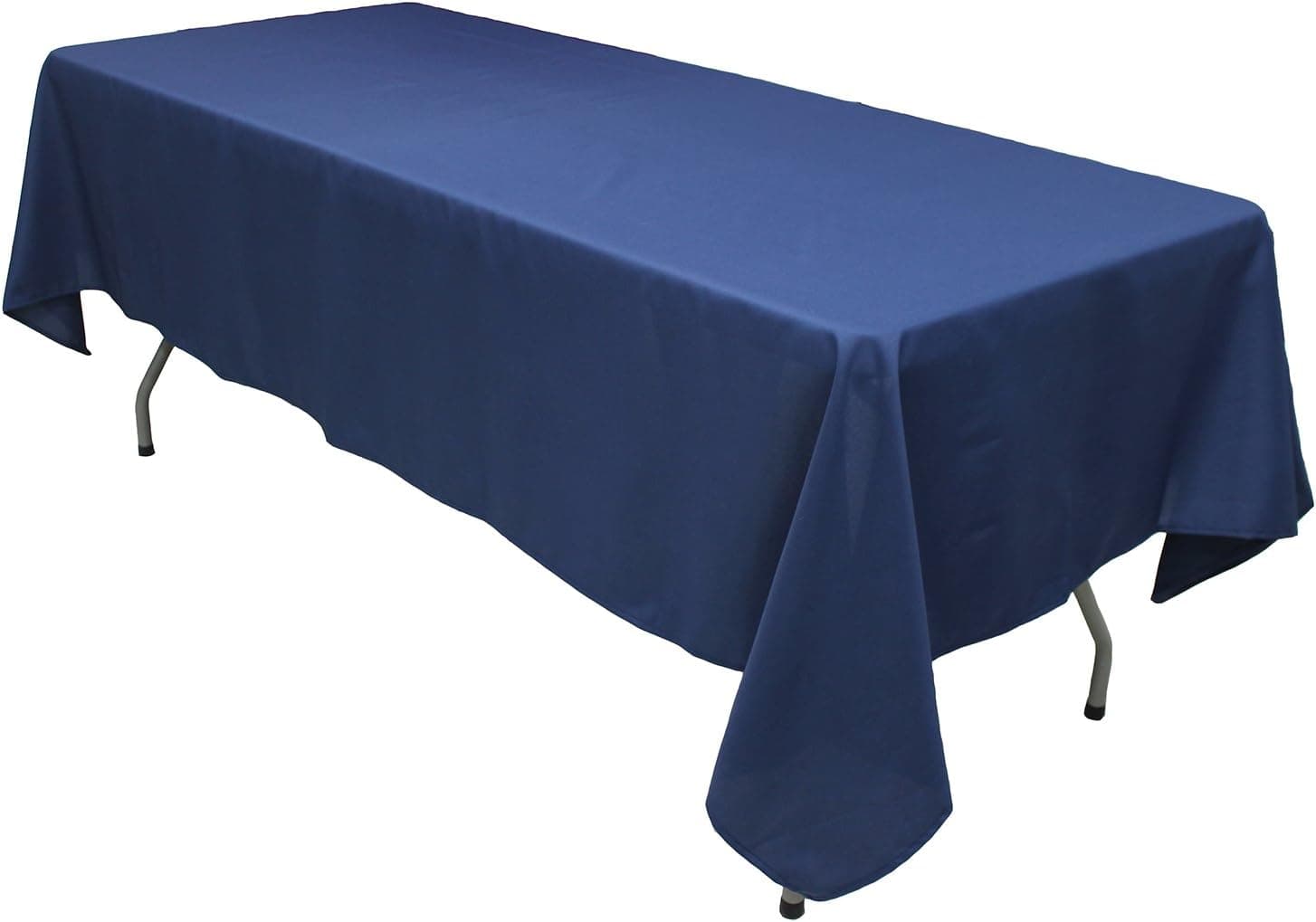 KAITATSU SEN Rectangular Polyester Fabric Tablecloth, Navy Blue, 60x102-inch