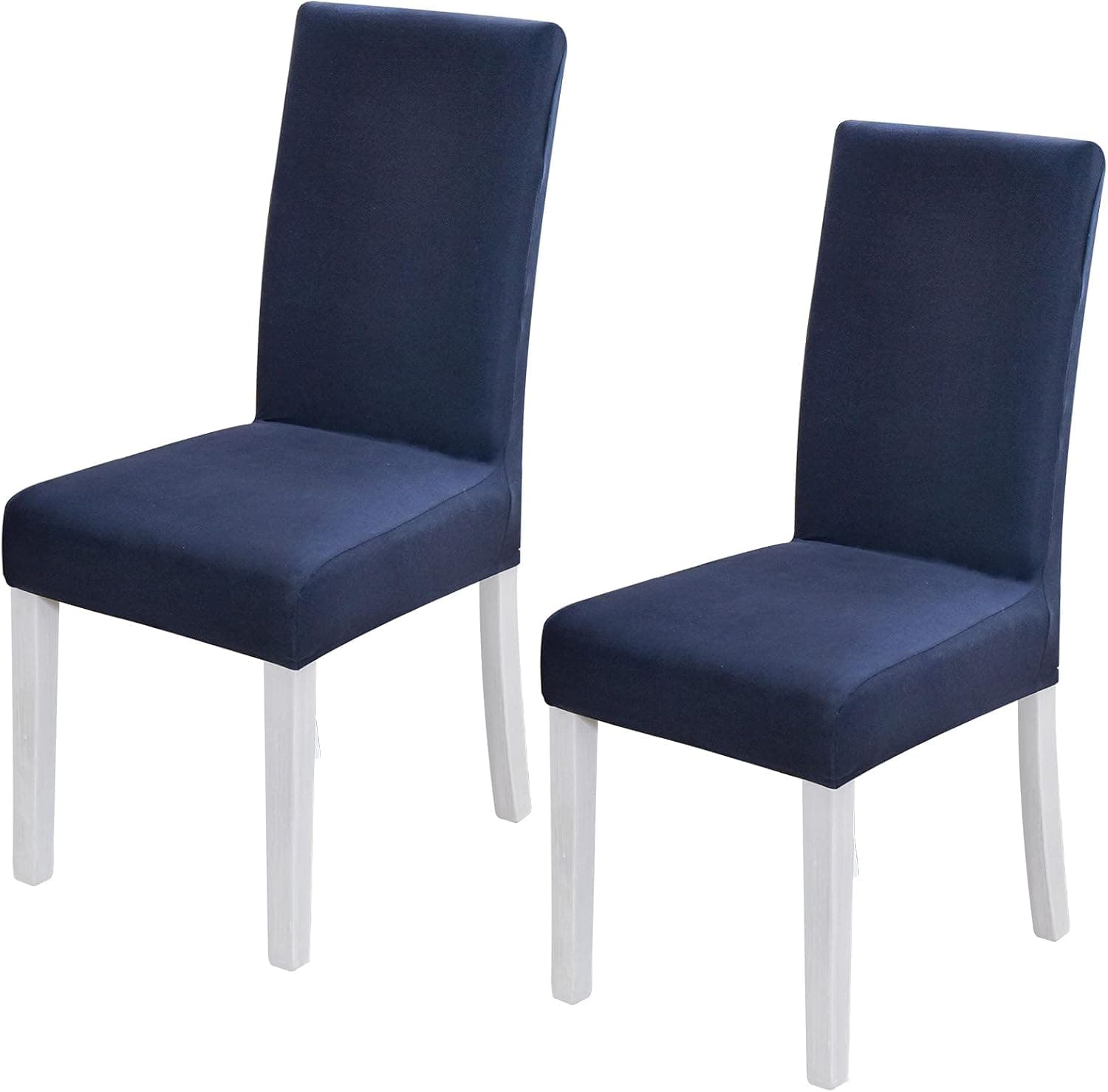 UMETE Chair Covers for Dining Room Set of 2, Dining Chair Slipcovers Stretch Dining Room Chair Covers Seat Protector, Washable Parsons Chair Cover for Home,Banquet(Indigo,2 Pack)