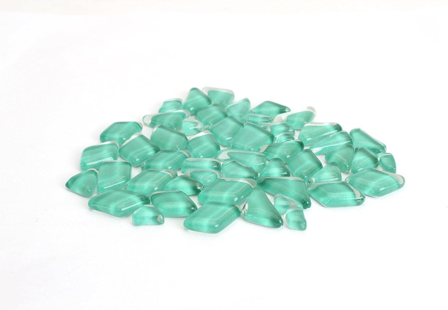Milltown Merchants Smooth Mosaic Pieces (400-450 Per Bag), 1 Pound (16 oz.) (1 Pound, Sea Green)