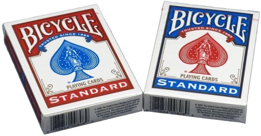 Bicycle Poker Size Standard Index Playing Cards, 6 Deck Player's Pack