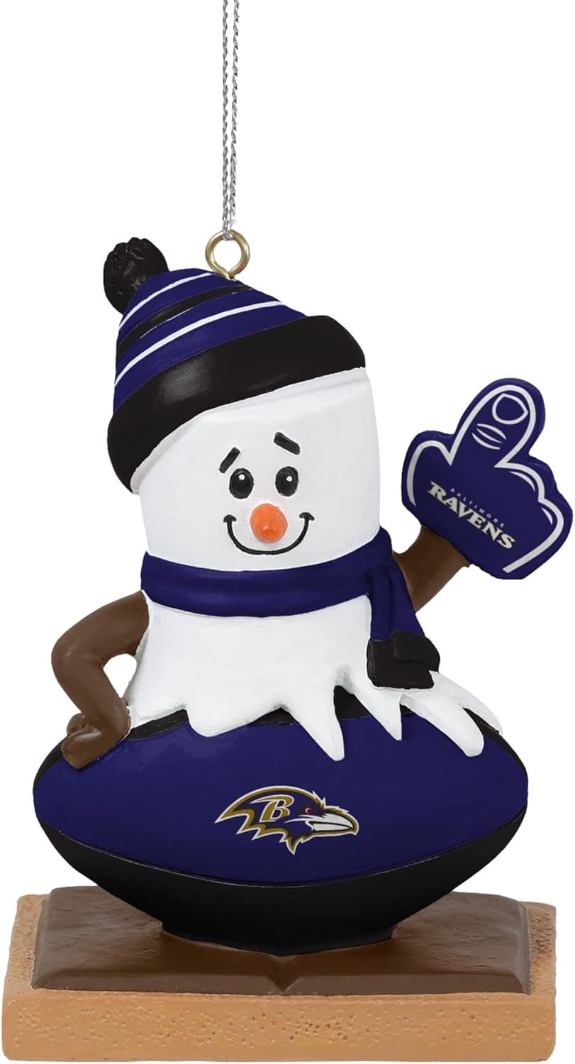 FOCO NFL Unisex-Adult NFL Team Logo Holiday Tree Smores Mug Ornament