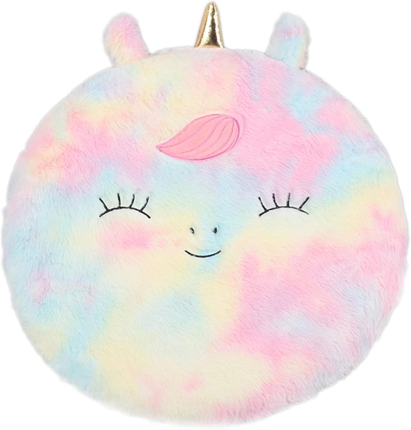 CHDN Memory Foam Seat Cushion Anti-Slip Cute Animal Cover Soft Round Stool Cushion Chair Pad Floor Mat 16 Inch (Unicorn)