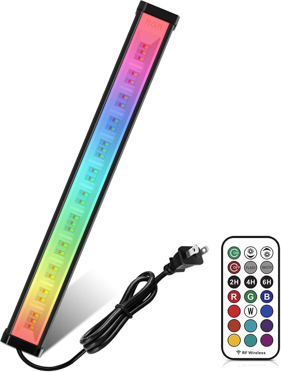 MEIKEE 42W RGB LED Wall Washer Light, 3350lm 120V RGB Wash Lights Bar, IP66 Waterproof Color Changing LED Strip Light with RF Remote for Stage Party Festival