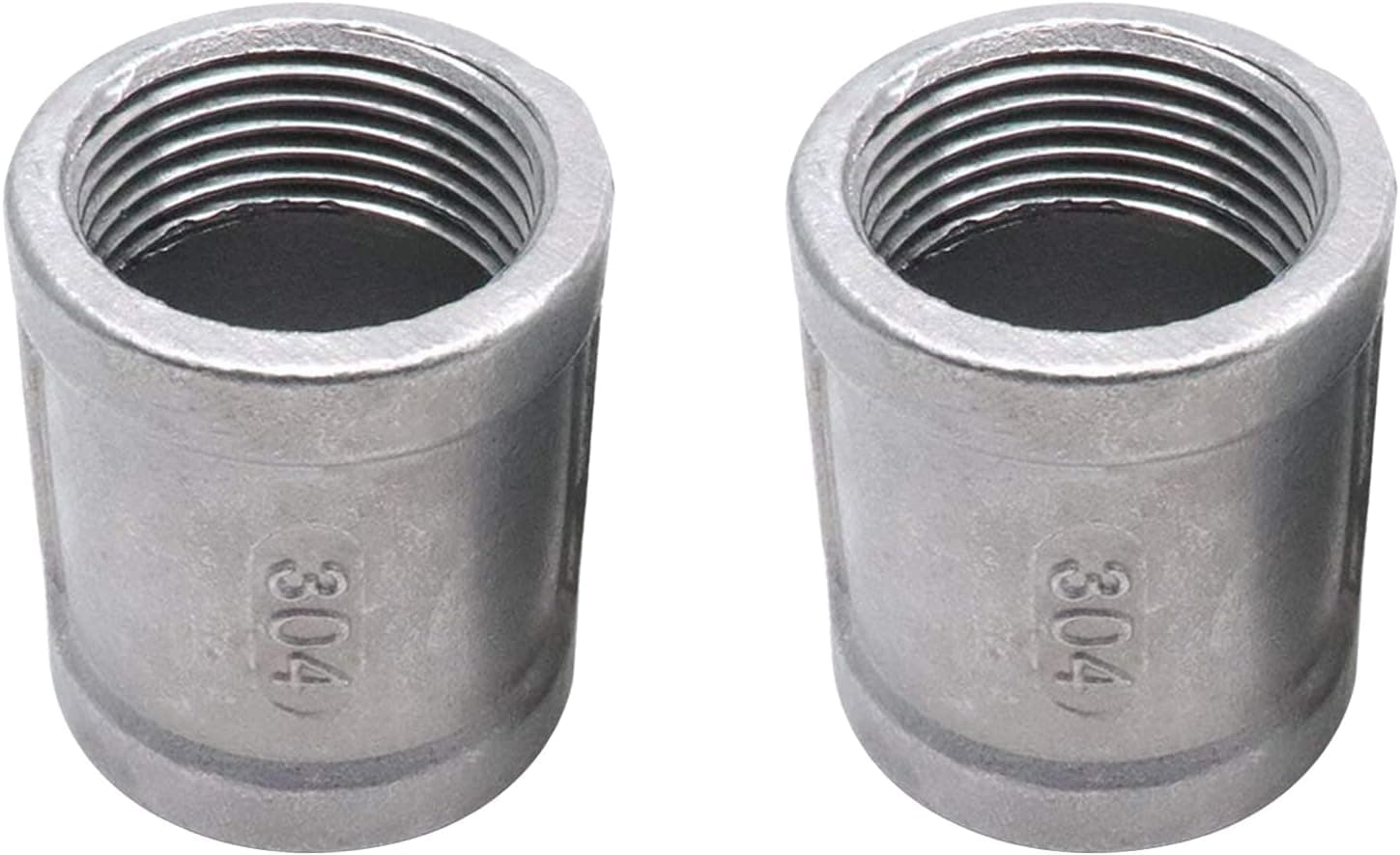 Sydien 2Pcs 304 Stainless Steel Straight Type 3/4" x 3/4" NPT Female Thread Pipe Fittings