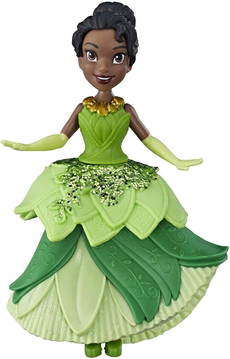 Disney Princess Tiana Collectible Doll with Glittery Green One-Clip Dress, Royal Clips Fashion Toy