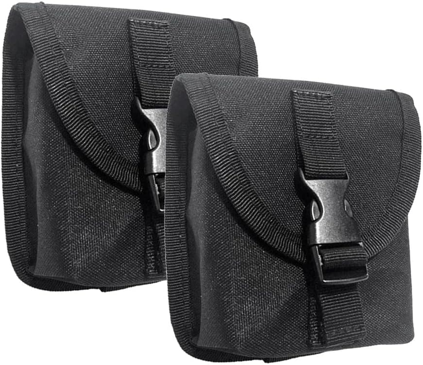 2pcs Replacement Scuba Dive Weight Belt Pocket Pouch with Quick Release Buckle 5.5 x 4.7