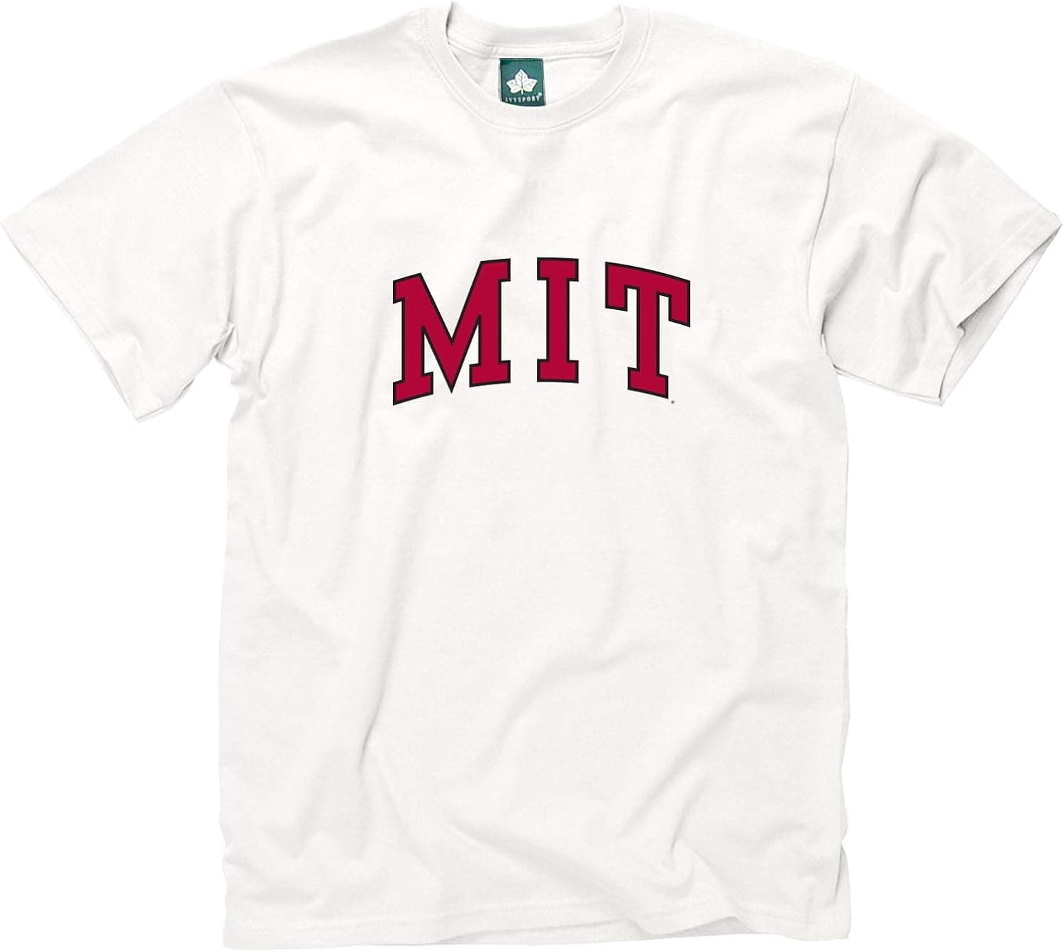 Ivysport Cotton Short Sleeve White T-Shirt with Classic Logo, Unisex