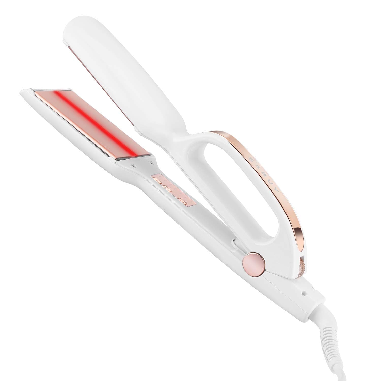 1" Hair Straightener, 2 in 1 Flat Iron & Curling Iron Wand for Hair with Floating Ceramic Plates