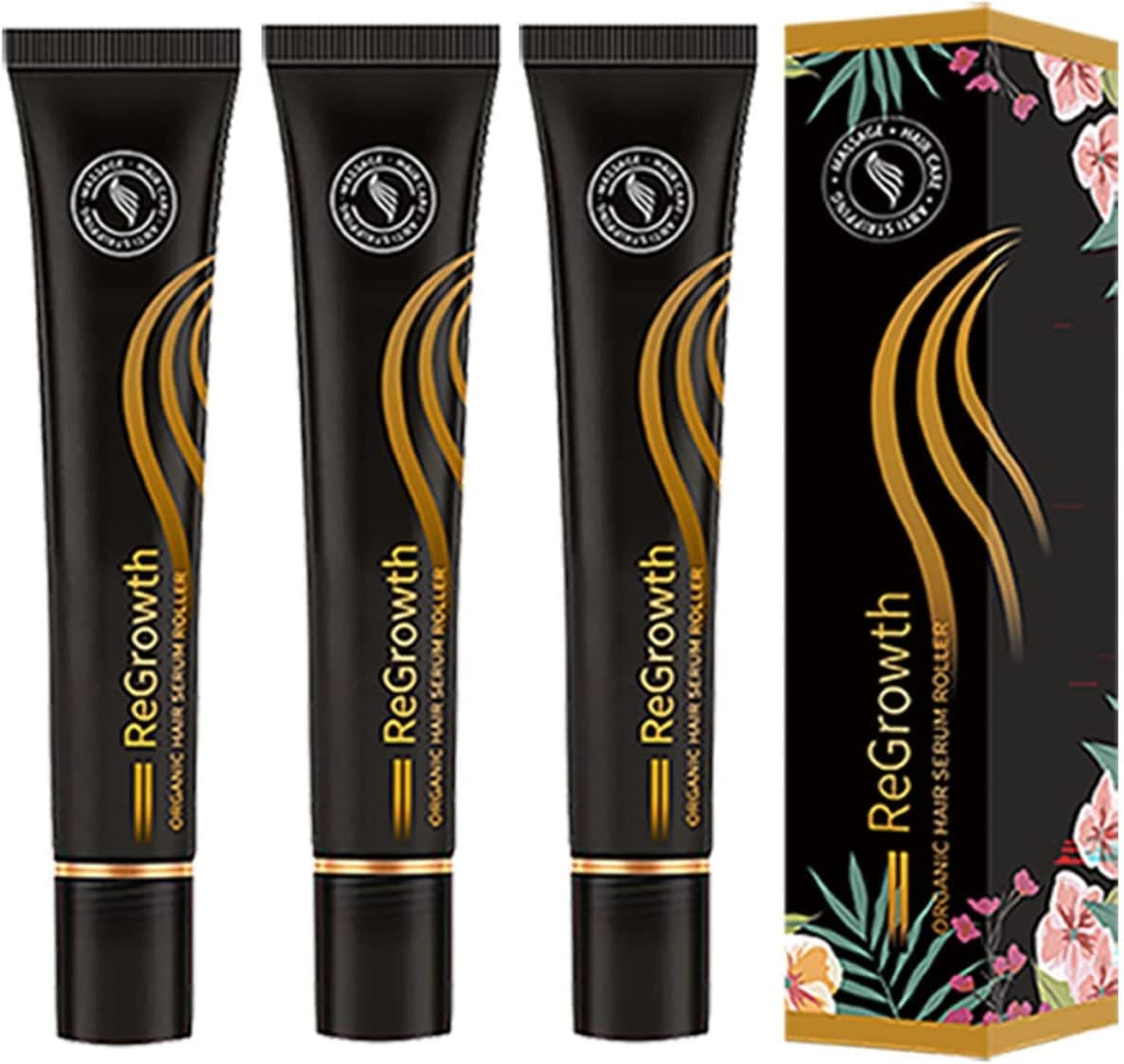 3PCS Regrowth Organic Hair Serum Roller Set
