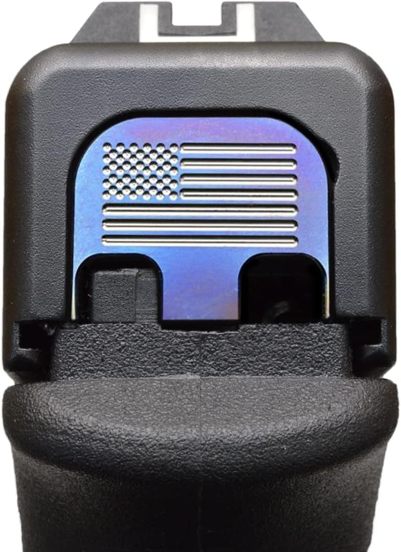 Milspin Slide Back Plate for Glock Gen 1-5, fits Glock 17 19 21-24 26 27 29-32 34-41 43 43x 45 47 48 | American Flag | Made in USA