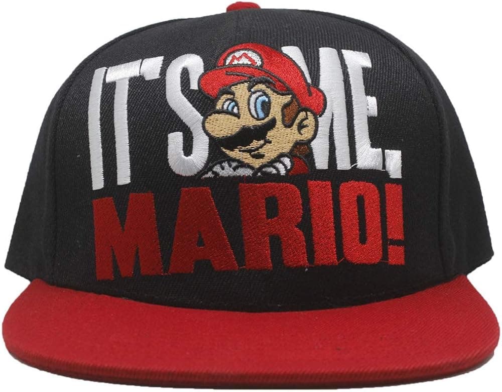 ASLNSONG Super Mario Baseball Cap Canvas Adjustable Hip-hop Cap Hat for Men & Women, Boys, Girls