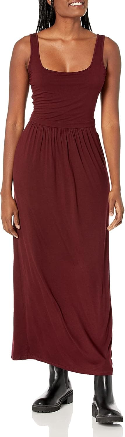 Daily Ritual Women's Jersey Sleeveless Empire-Waist Maxi Dress