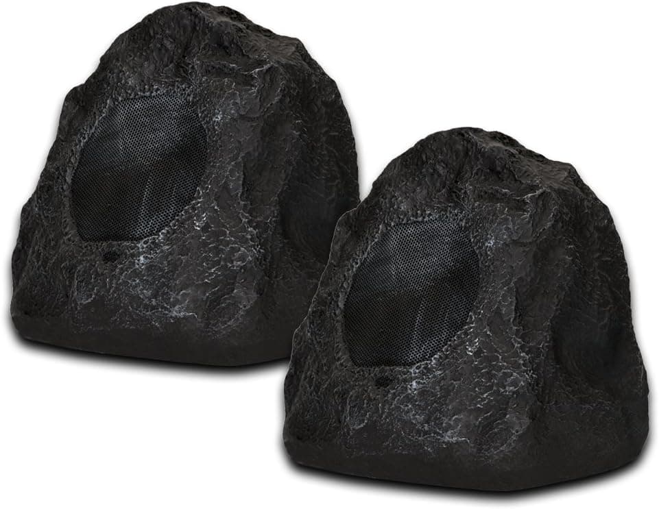 Acoustic Audio G4RS Granite Rock Speaker Pair Outdoor Weatherproof Full Range Speakers