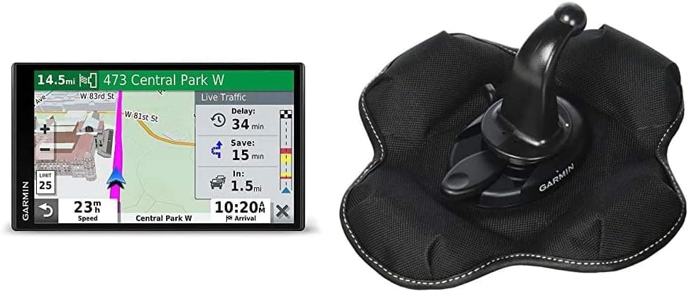 Garmin DriveSmart 65, Built-in Voice-Controlled GPS Navigator with 6.95” High-Res Display & Portable Friction Mount (no Installation Required)