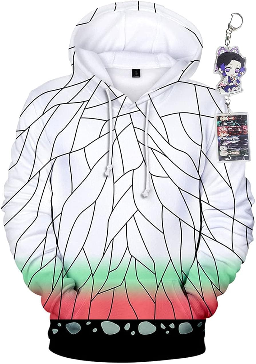 JOOJER Anime Slayer Tanjirou Zenitsu and Other Figure Hoodie, Unisex Printed Cosplay Sweatshirt Costume Coat