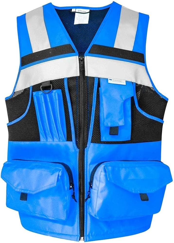 3M Reflective stripes Safety Vest knitted and Oxford Hi-vis Vest with pockets Bright Construction Workwear for men women