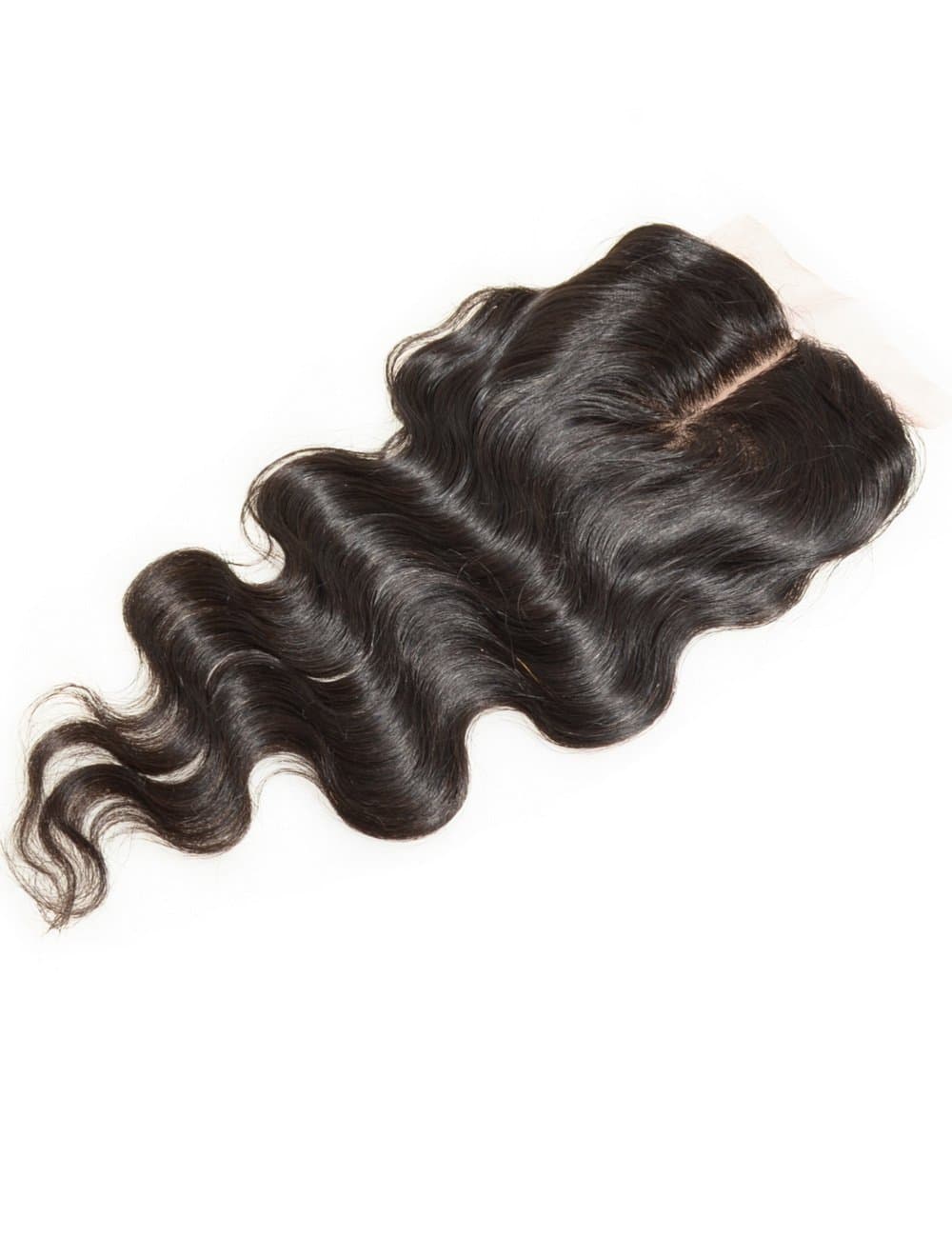 New Star Brazilian Dark Brown Virgin Hair Body Wave Silk Base Lace Closure, Middle Part - 14 Inch