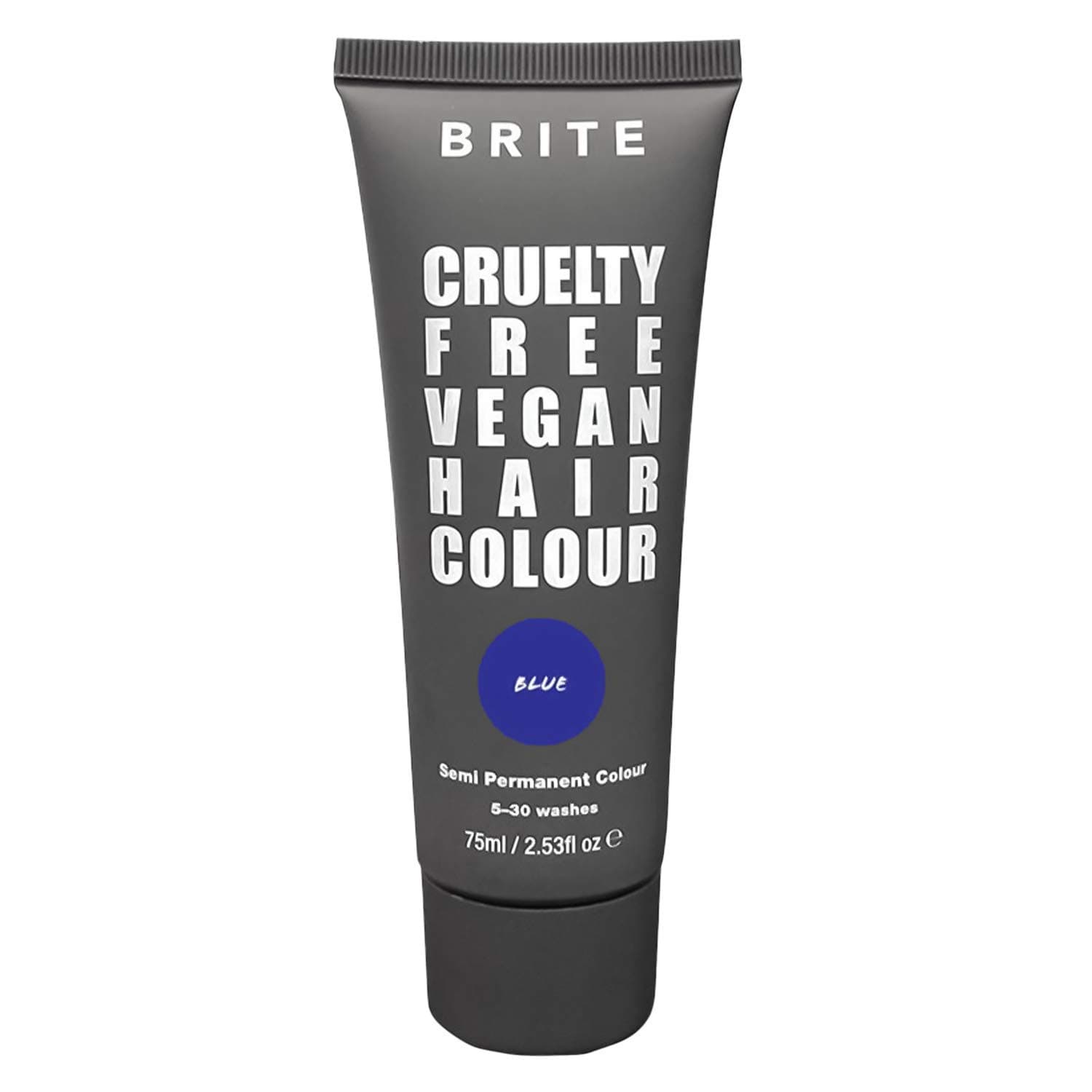 Brite Blue Semi-Permanent Hair Color - Vegan & Cruelty-Free Hydrating Hair Dye, Lasts Up to 30 Washes (75ml)