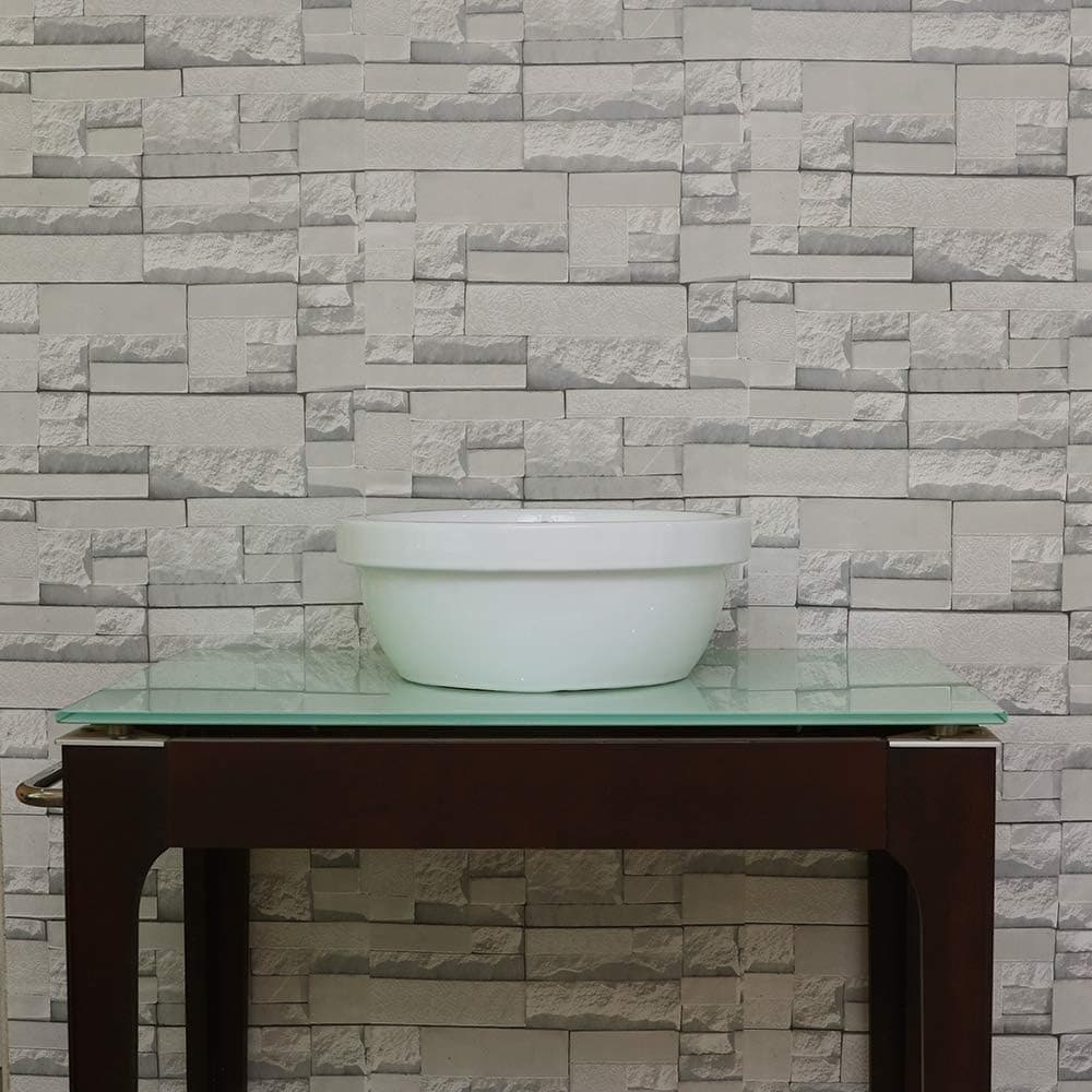 Crown Brick Wallpaper Peel and Stick Natural Stacked Stone Decor Waterproof Removable Self Adhesive Textured Vintage for Bathroom TV Background Kitchen Living Room Bedroom