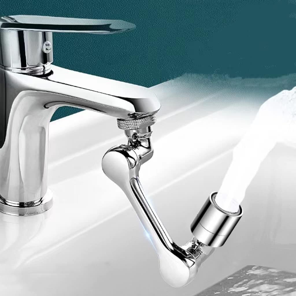 Faucet Extender, Telivava universal 1080 Swivel Robotic Arm Swivel Extension Faucet Aerator, 2 Mode Splash Filter Extension, Swivel Faucet Attachment for Kitchen Sink Batnroom