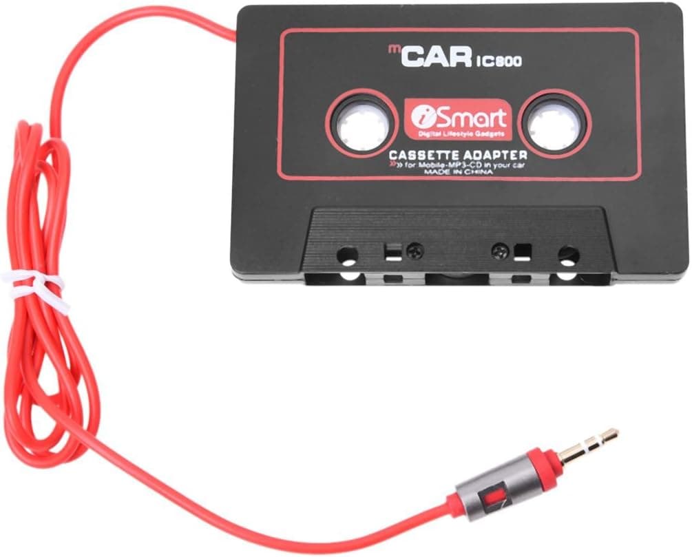 TOOGOO(R) Car Audio Systems Car Stereo Cassette Tape Adapter for Mobile Phone MP3 AUX CD Player 3.5mm Jack for Car Truck Van (Color: Black)