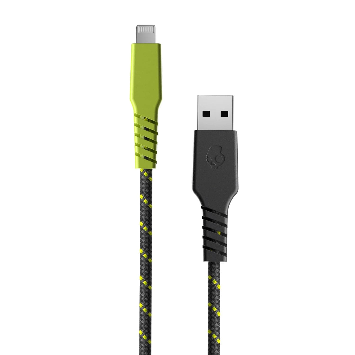 Skullcandy Line+ Lightning Charger Cable 15W / Charge your iPhone 14/13/12/11 / USB-A to Lightning / iPhone Charger Fast Charging - 6ft Chill Grey/Yellow