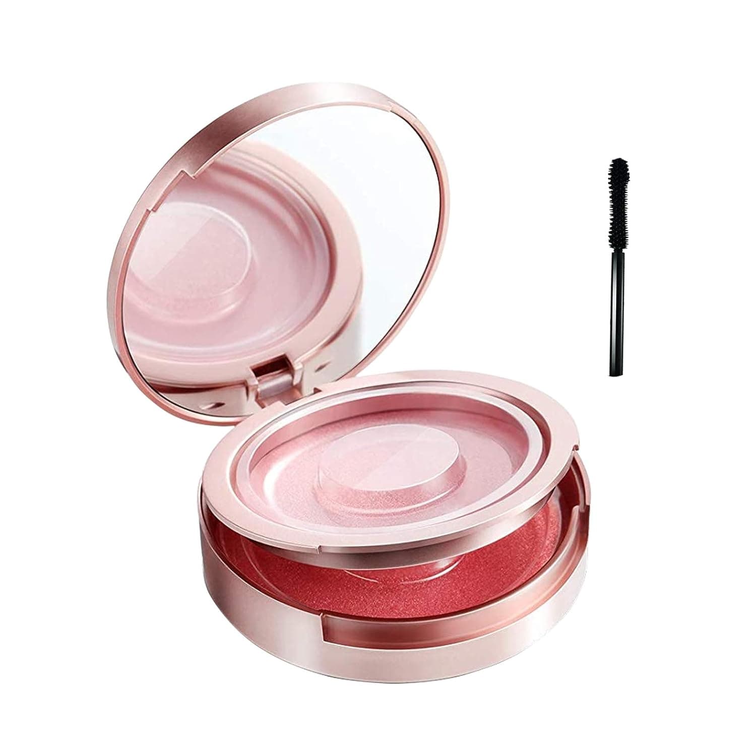 2 Tier Cute Eyelash Vendor Customized Packaging Storage Box, Compact Lashes Case Organizer with Mirror (Empty)