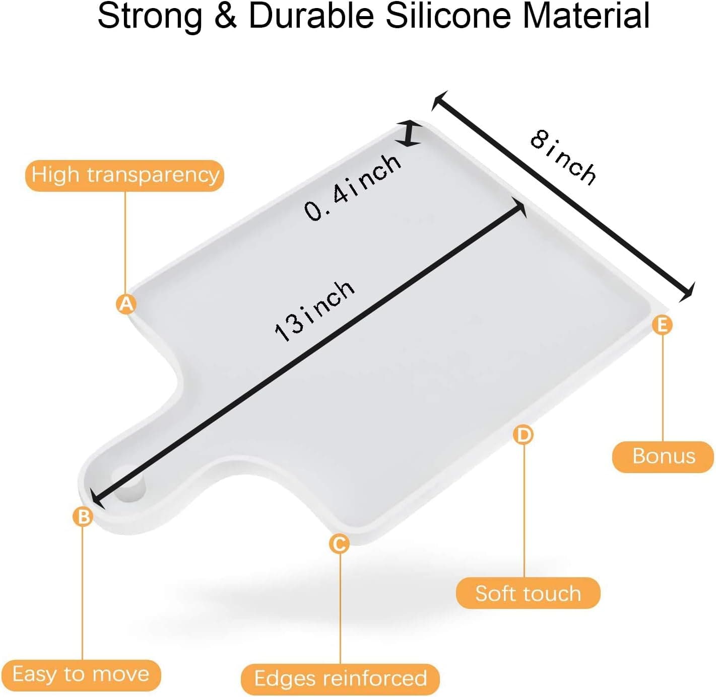 Large Tray Resin Molds, Silicone Molds for Epoxy Resin, Casting Molds for DIY Home Serving Board Ocean Wave Painting Art