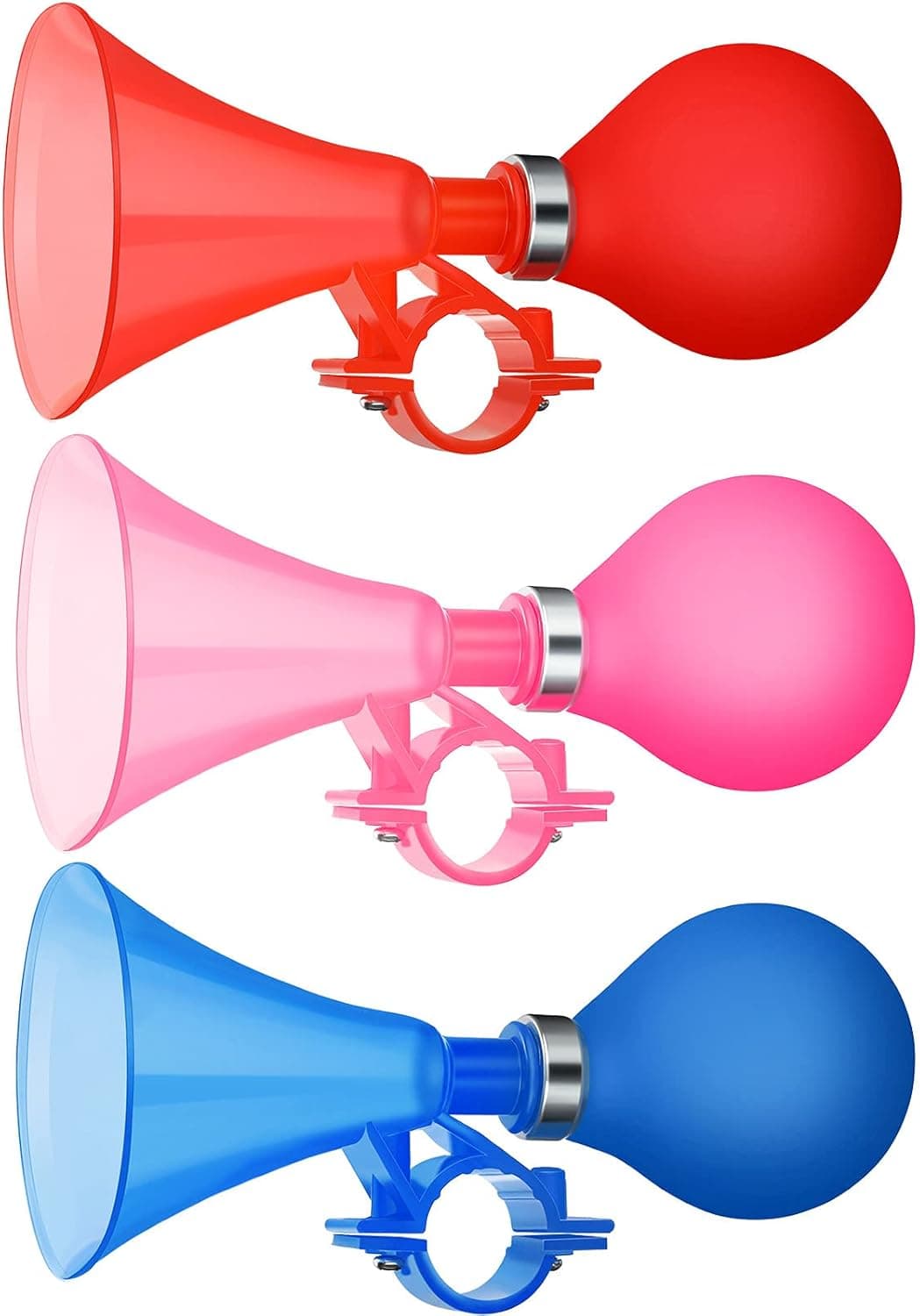 3 Pieces Kids Bike Horn Air Squeeze Honking Horns Plastic Bicycle Horn Scooter Horn for Kids Boys Girls